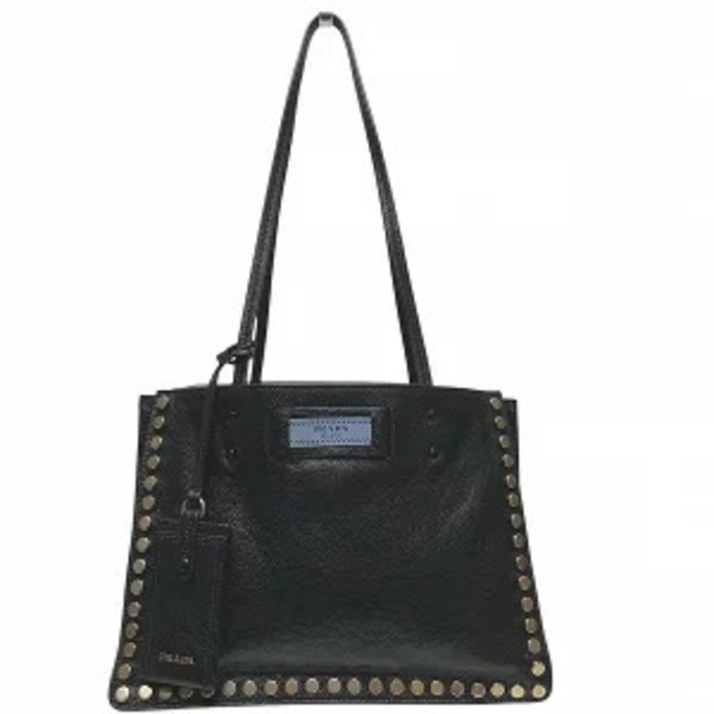 Prada Etiquette Studded Bag Shoulder Tote - Picture 1 of 6